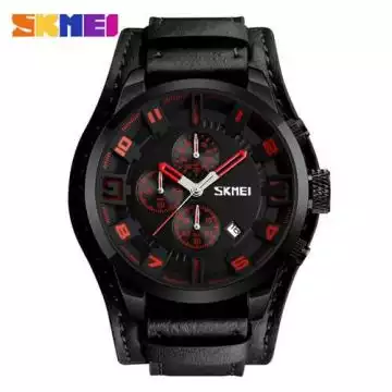 Jam Tangan Pria Original Analog Leather SKMEI 9165CL