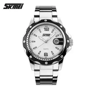 Jam Tangan Pria Original Analog Stainless SKMEI 0992C Putih