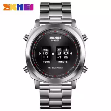 Jam Tangan Pria Original Analog Drum Stainless SKMEI 1531CS
