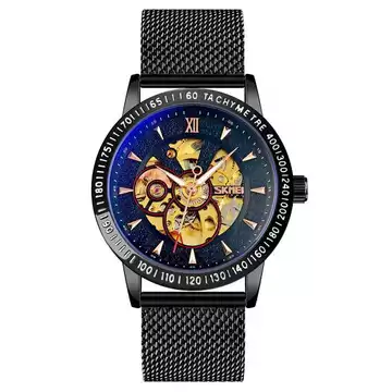 Jam Tangan Pria Automatic Original Stainless SKMEI 9216CS