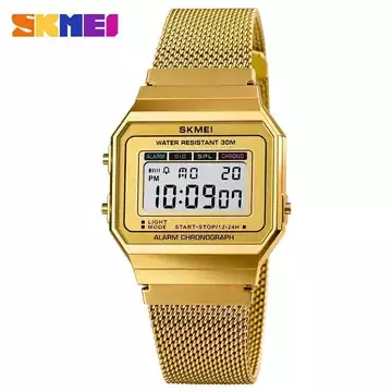 Jam Tangan Wanita Digital Original SKMEI DG1660 Gold