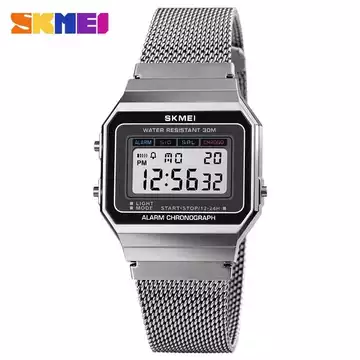 Jam Tangan Wanita Digital Original SKMEI DG1660 Silver