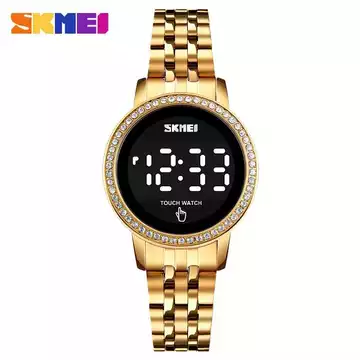 Jam Tangan Wanita Digital Original SKMEI DG1669 Gold