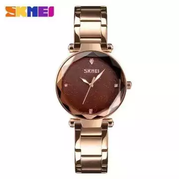 Jam Tangan Wanita Original SKMEI 9180CS Gold