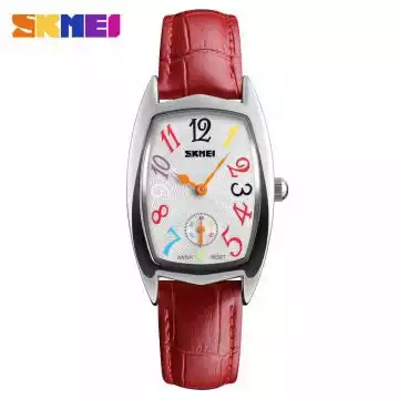 Jam Tangan Wanita Original SKMEI 1323CL Merah Silver