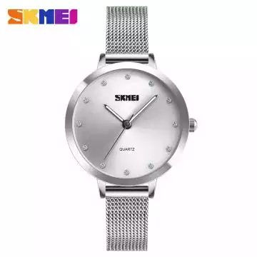 Jam Tangan Wanita Stainless Original SKMEI 1291CS Silver