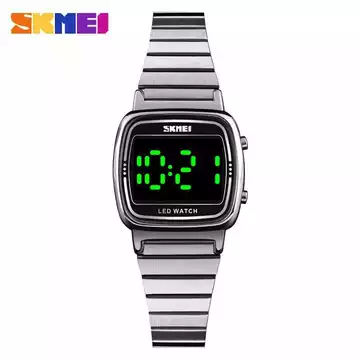 Jam Tangan Wanita Digital Original SKMEI 1543CS Silver