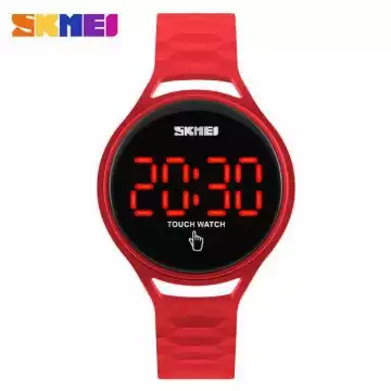 Jam Tangan Wanita Digital Touch Original SKMEI 1230A Merah