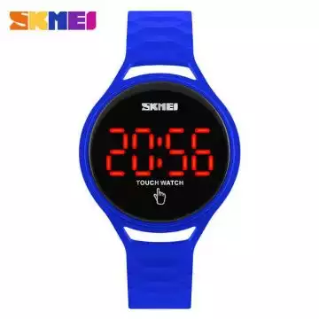 Jam Tangan Wanita Digital Touch Original SKMEI 1230A Biru